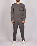 Utility Pocket Sweater & Joggers Set in Grey