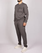 Utility Pocket Sweater & Joggers Set in Grey