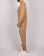 Utility Pocket Sweater & Joggers Set in Camel