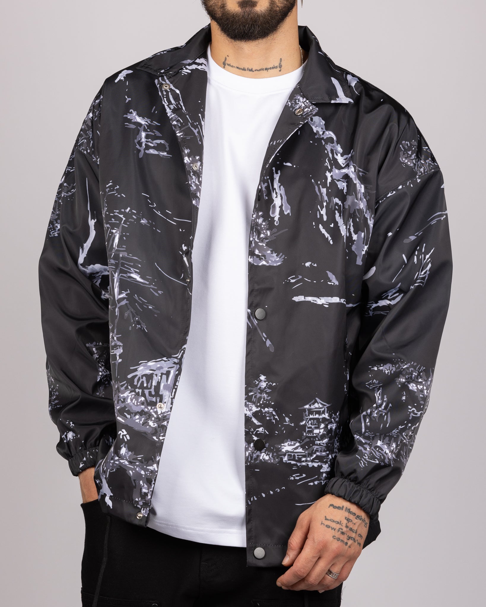 Sakura Hills Inspired Coach Jacket Black