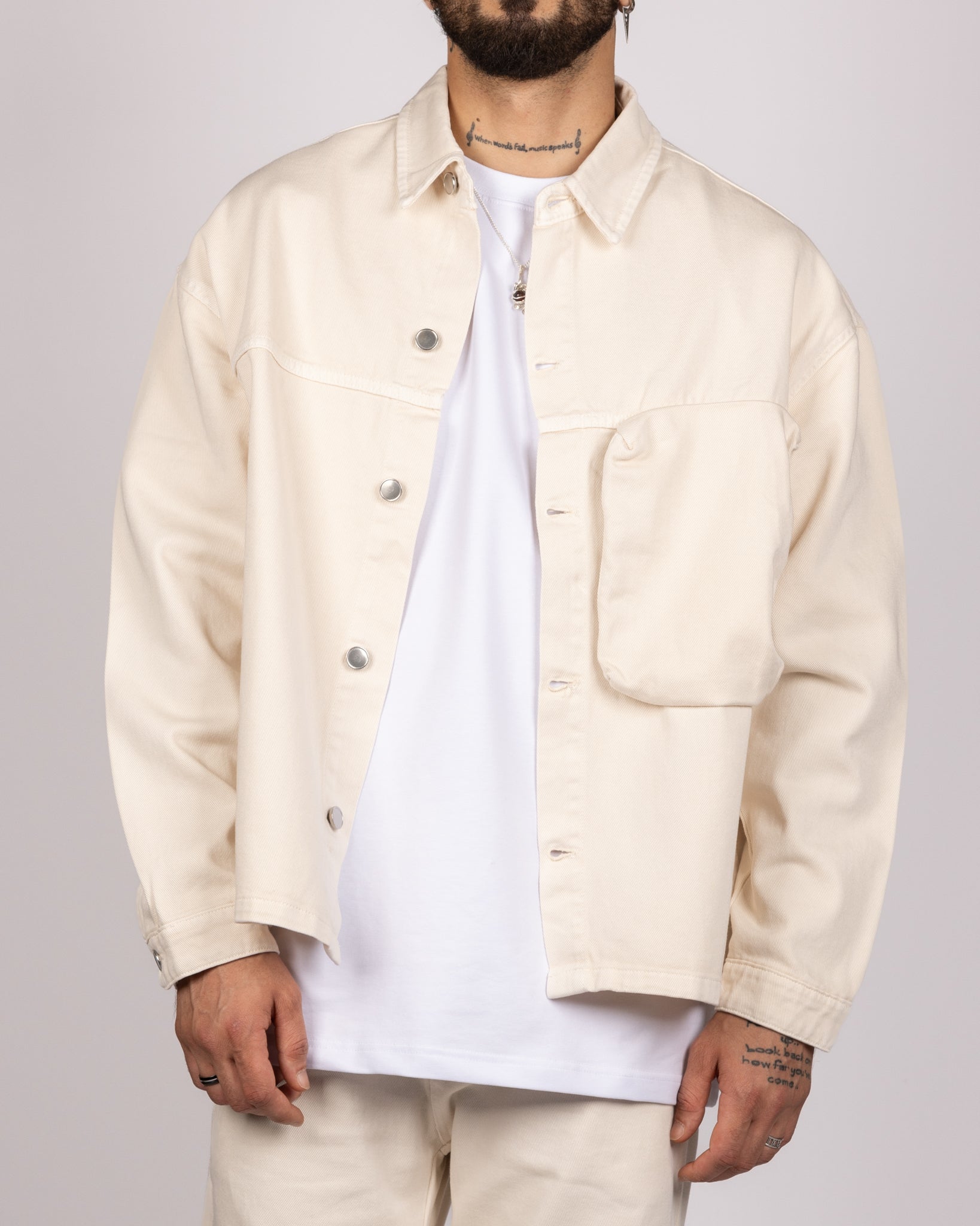 Utility Tech Denim Overshirt