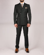 Caridi - Olive Slim Fit Double Breasted Blazer