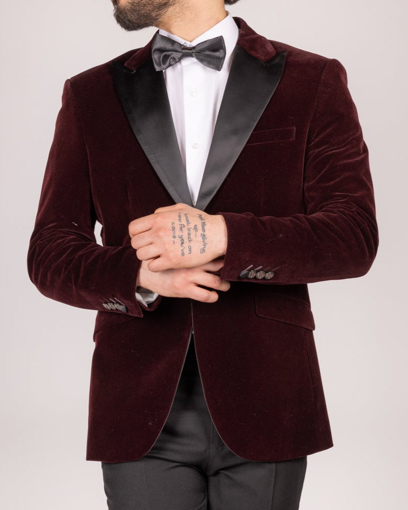 Rosa - Wine Slim Fit Blazer