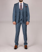 Finley - Teal Blue Tailored Trousers