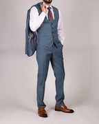 Finley - Teal Blue Tailored Trousers