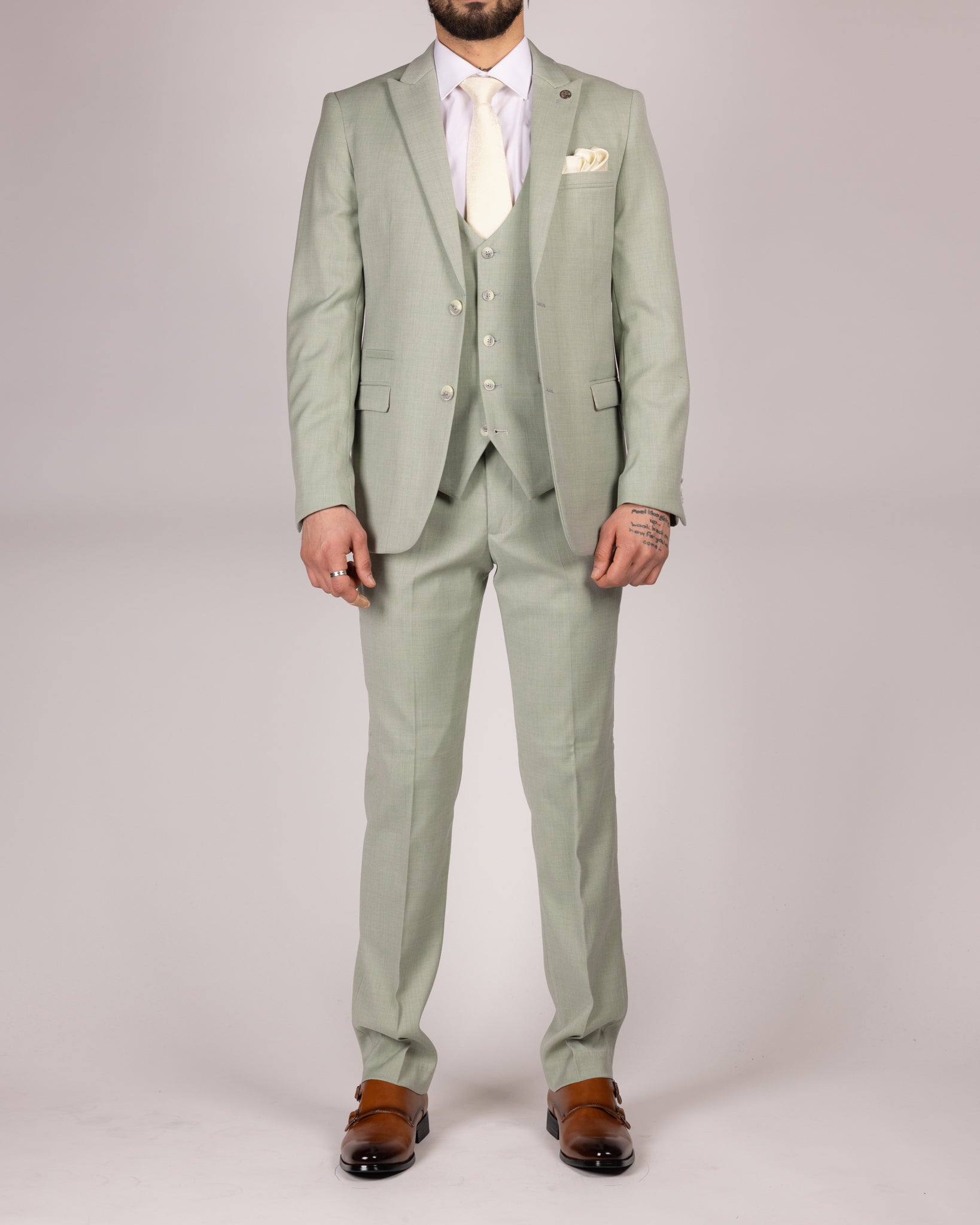 Finley - Moss Green Tailored Trousers