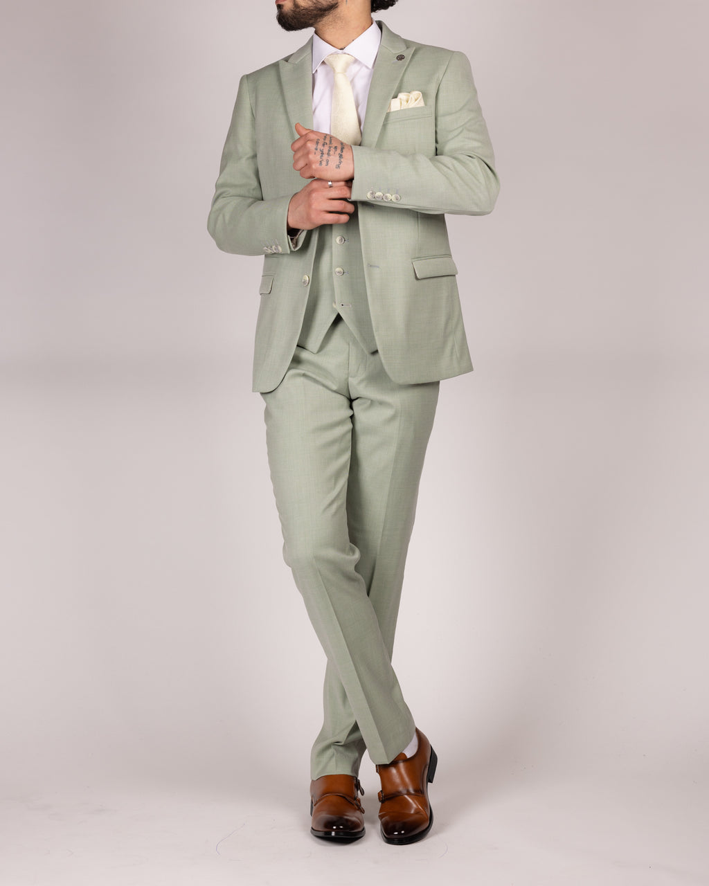 Finley - Moss Green Tailored Trousers
