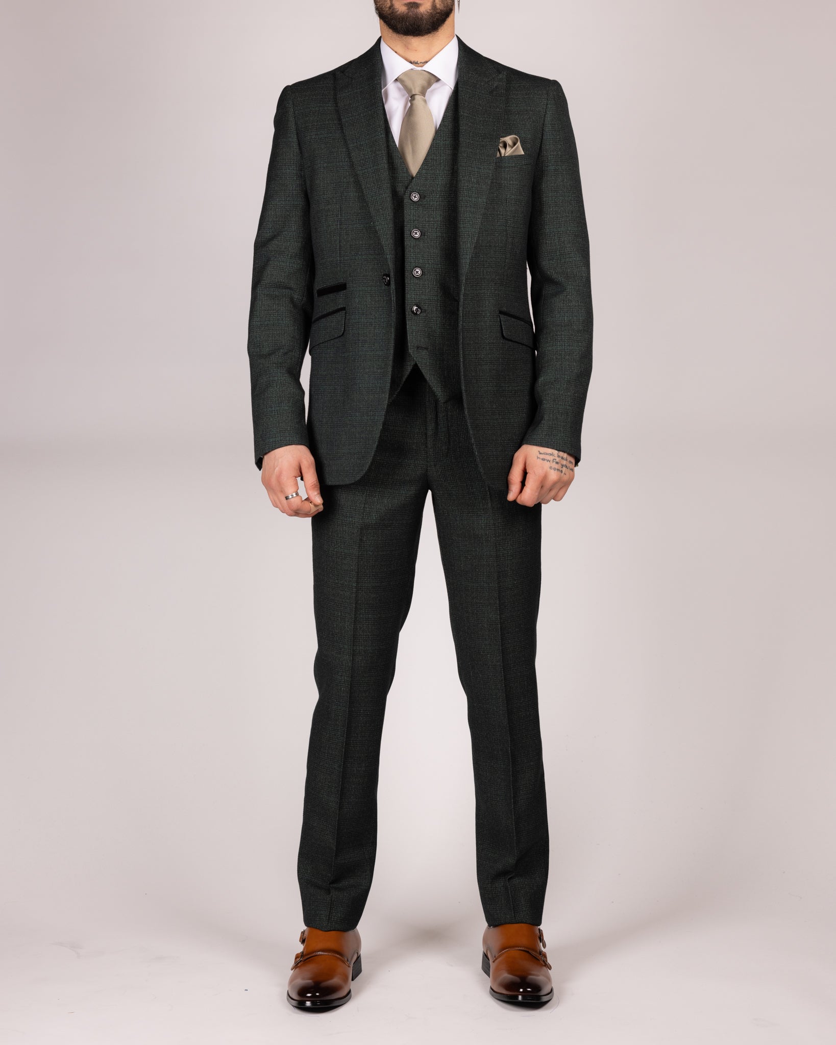 Caridi - Olive Slim Fit Trousers