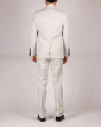 Grant - Stone Pinstripe Trousers