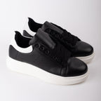 Black & White Chunky Sole Trainer
