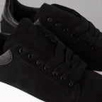 Chunky Sole Suede Trainer in Black & White
