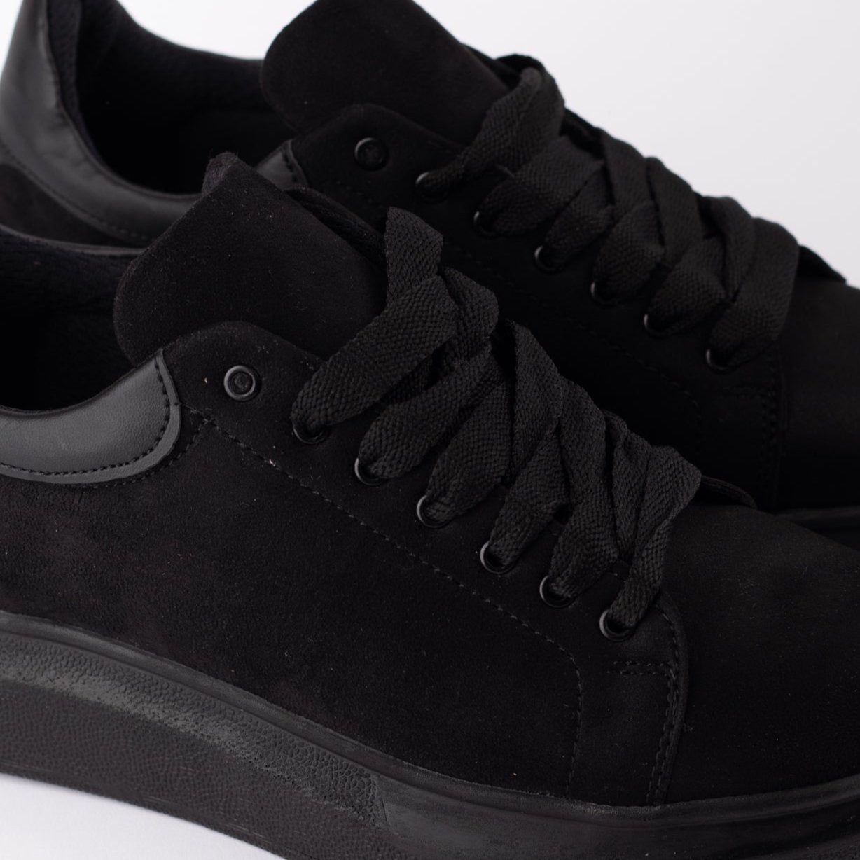 Black Chunky Sole Suede Trainer Milano Couture Black Chunky Sole Suede Trainer Milano Couture