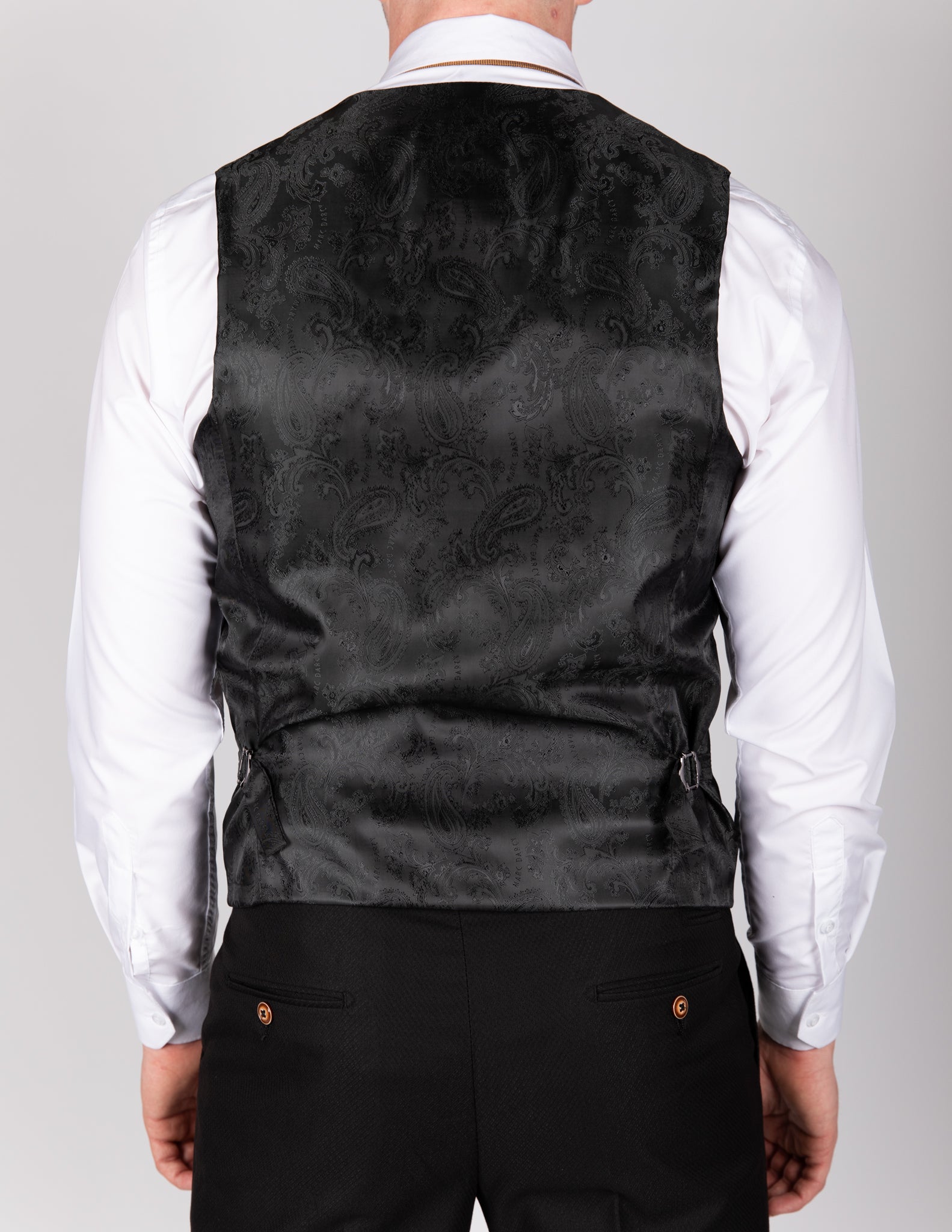 Max - Black Single Breasted Waistcoat