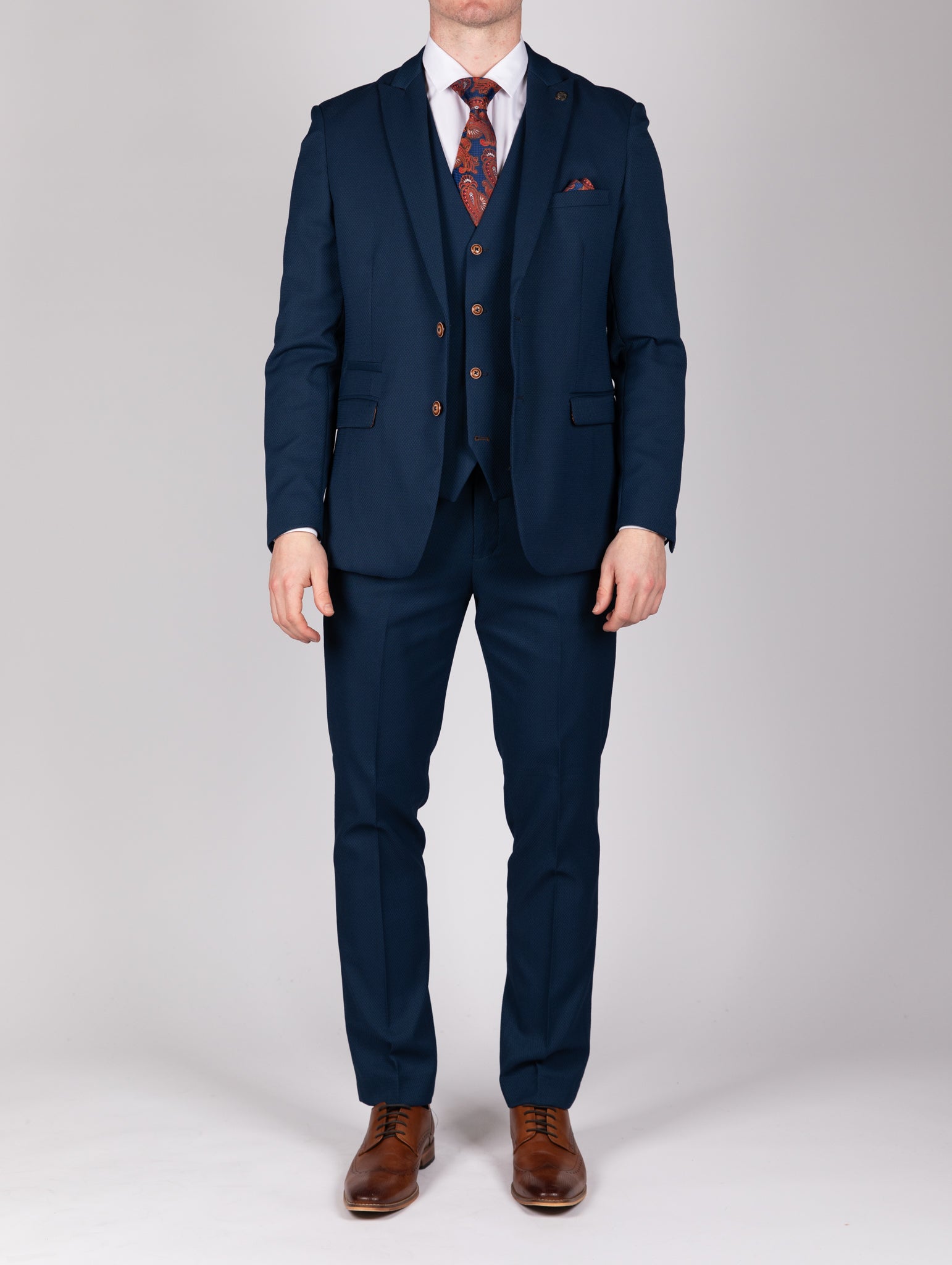 Max - Royal Blue Blazer With Contrast Buttons
