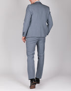 Bromley - Sky Blue Check Three Piece Suit