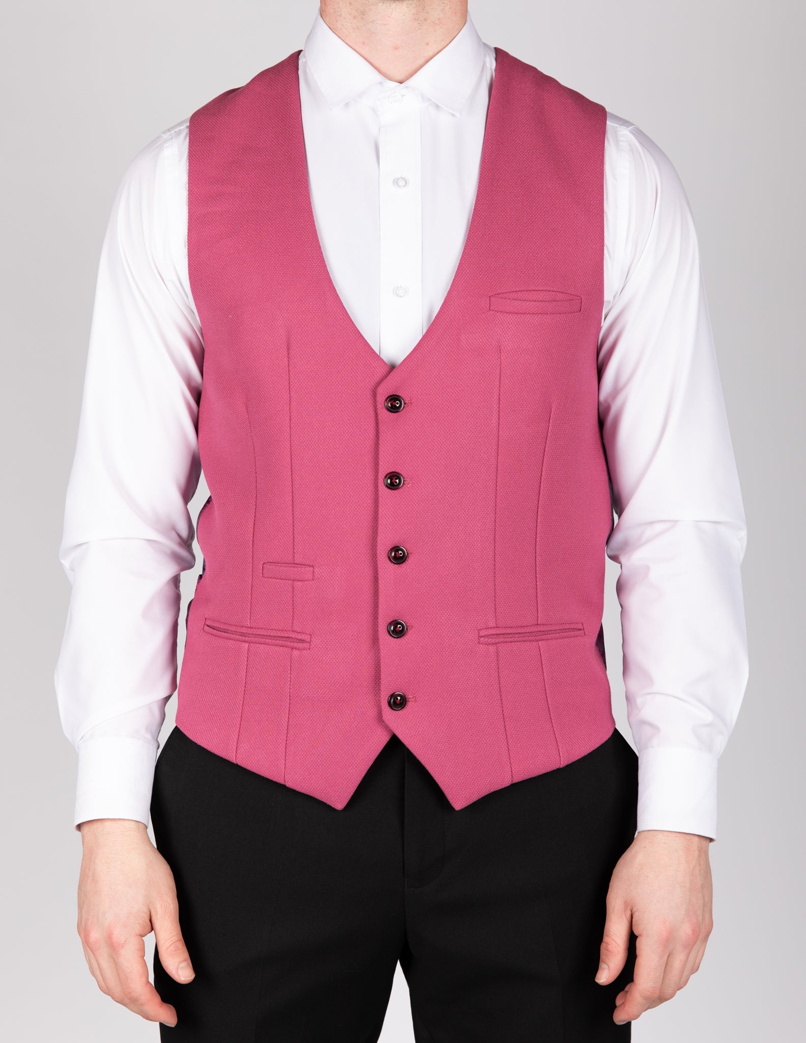 Kelvin - Berry Single Breasted Waistcoat