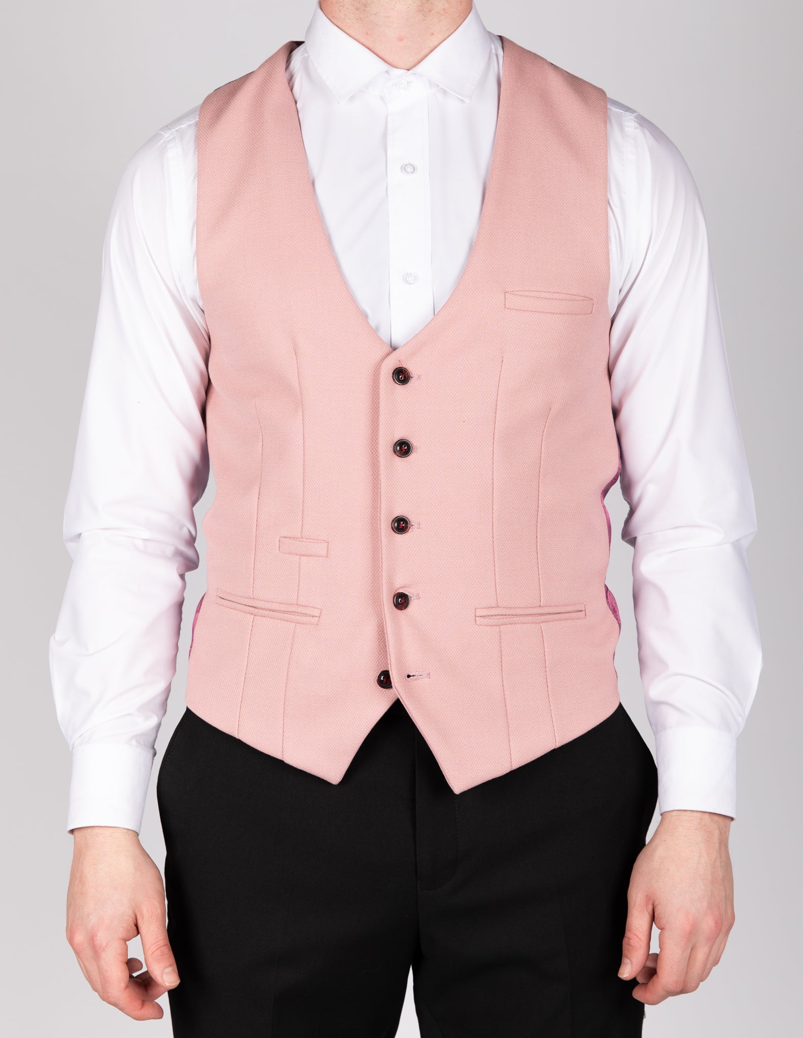 Kelvin - Pink Single Breasted Waistcoat