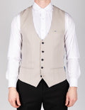 Kelvin - Stone Single Breasted Waistcoat