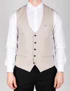 Kelvin - Stone Single Breasted Waistcoat