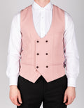 Kelvin - Pink Double Breasted Waistcoat