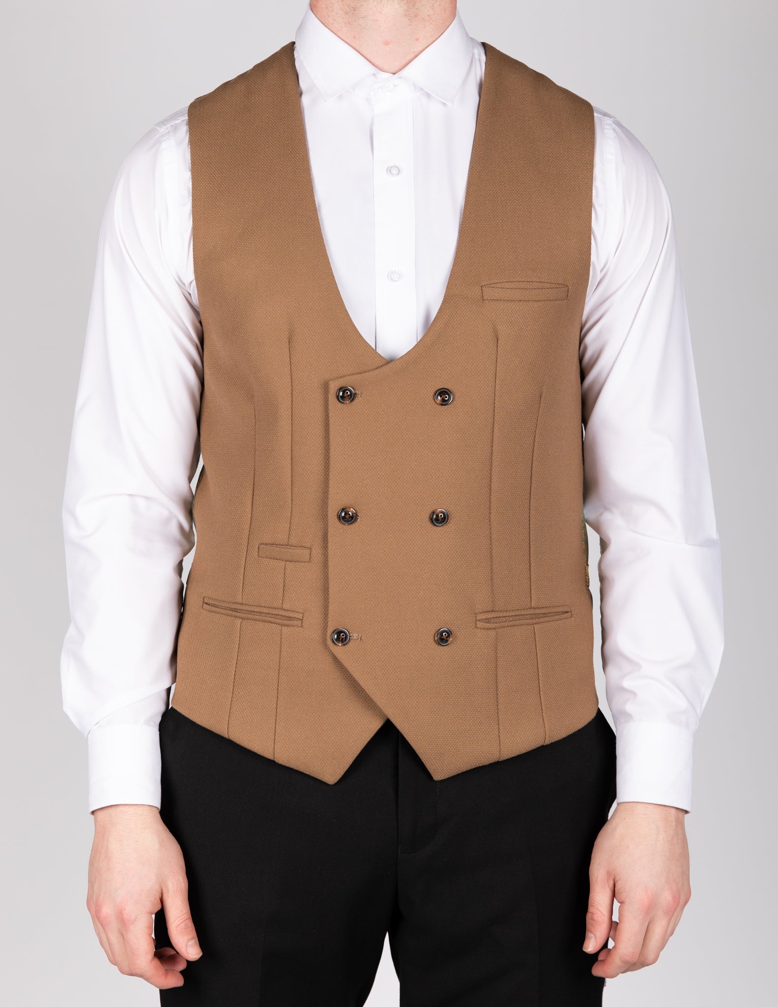 Kelvin - Oak Double Breasted Waistcoat
