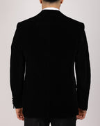 Milano Black Velvet Peak-Lapel Blazer