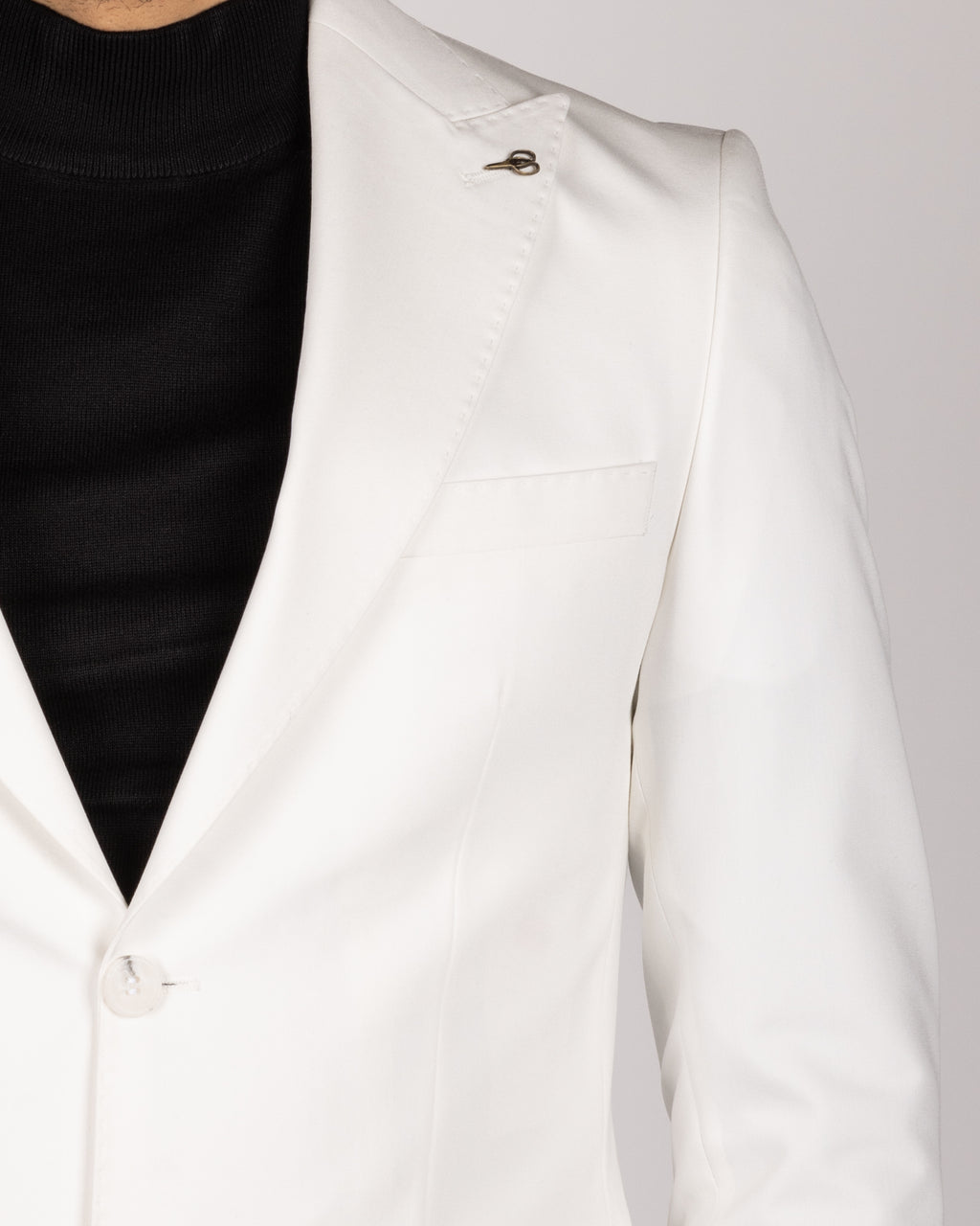 Milano White Peak-Lapel Blazer