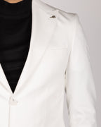 Milano White Peak-Lapel Blazer