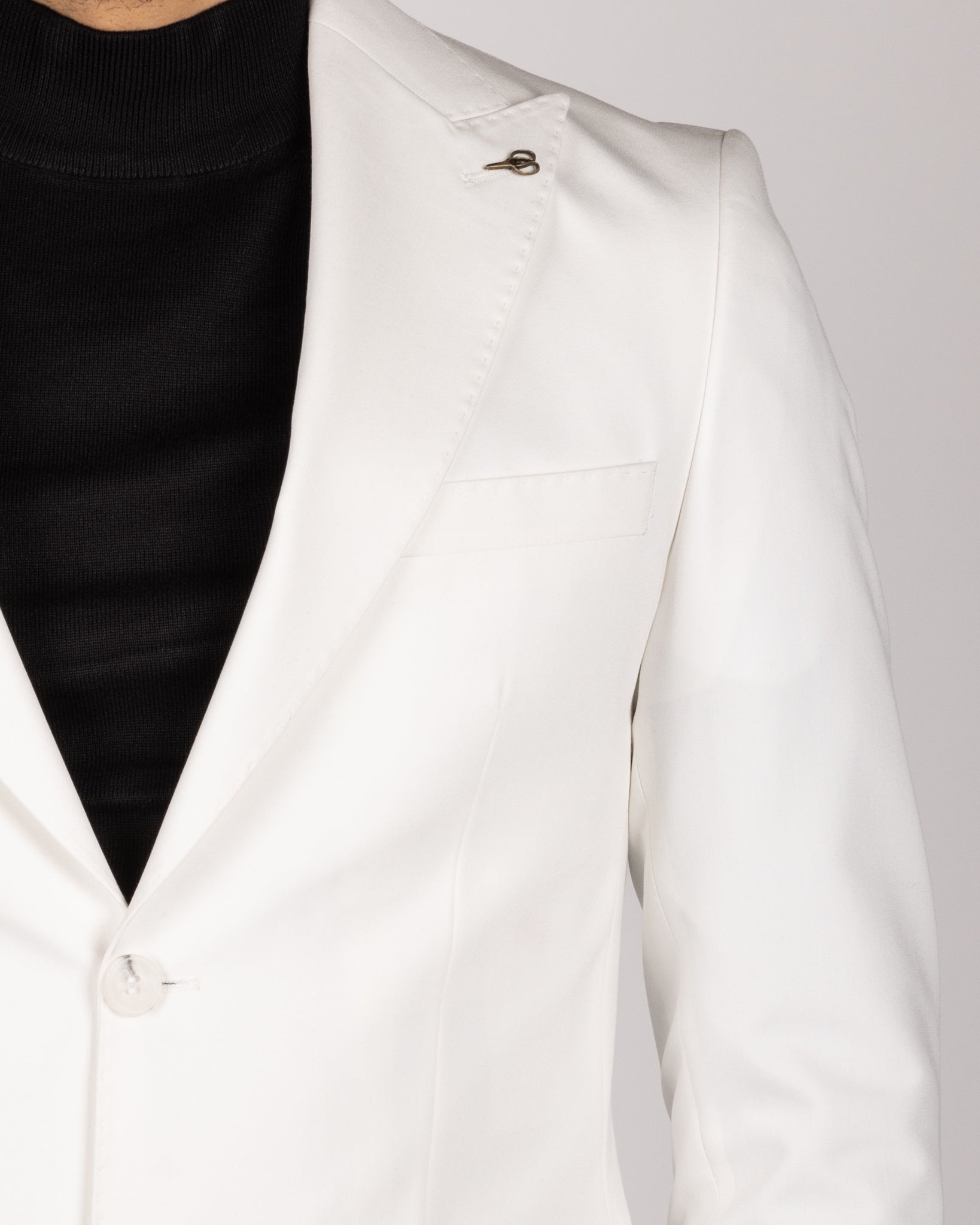 Milano White Peak-Lapel Blazer