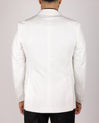 Milano White Peak-Lapel Blazer