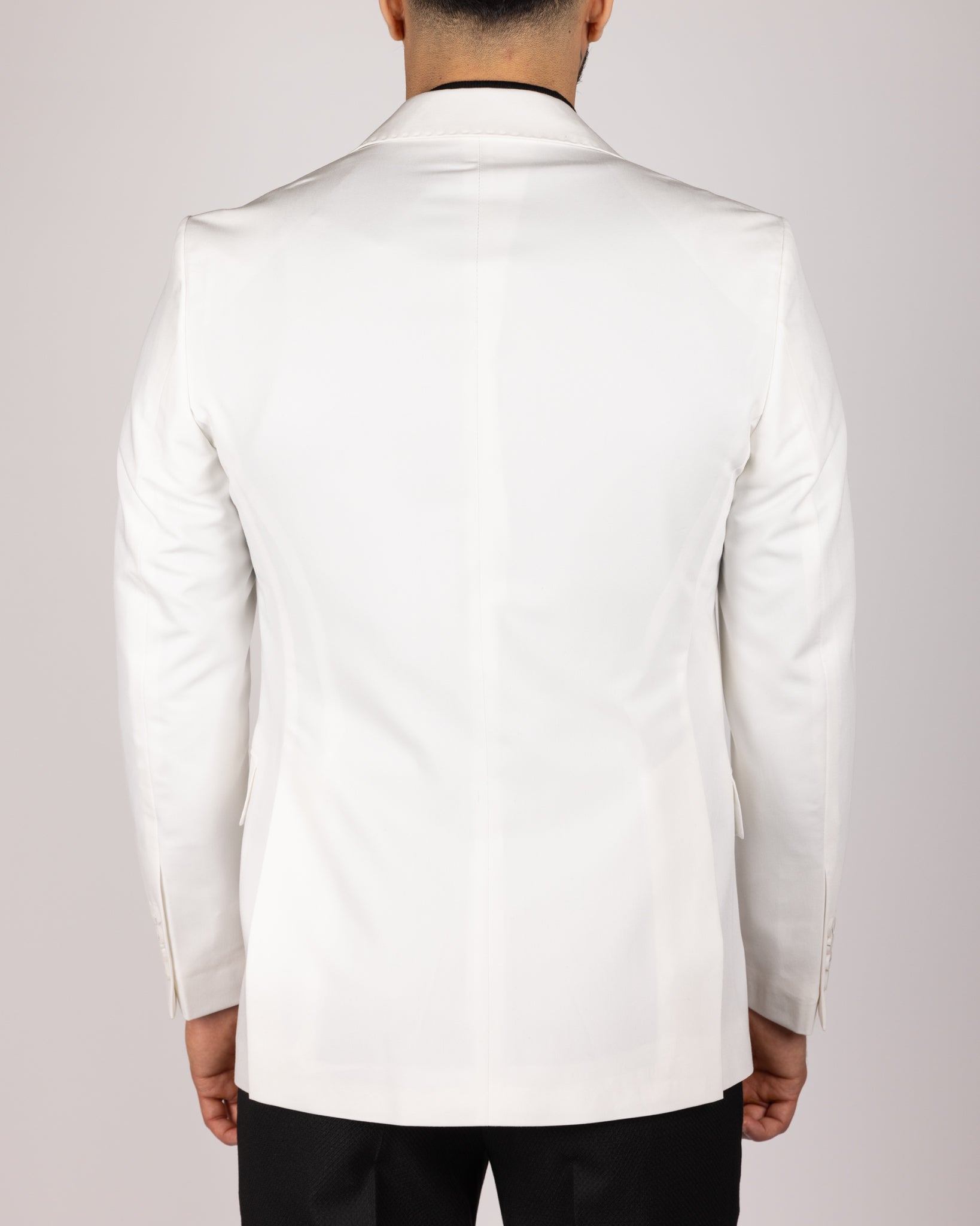 Milano White Peak-Lapel Blazer