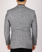 Milano Grey Pinstripe Wool Blazer