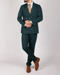 Milano Green Single-Breasted Buckle Suit