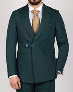 Milano Green Single-Breasted Buckle Suit