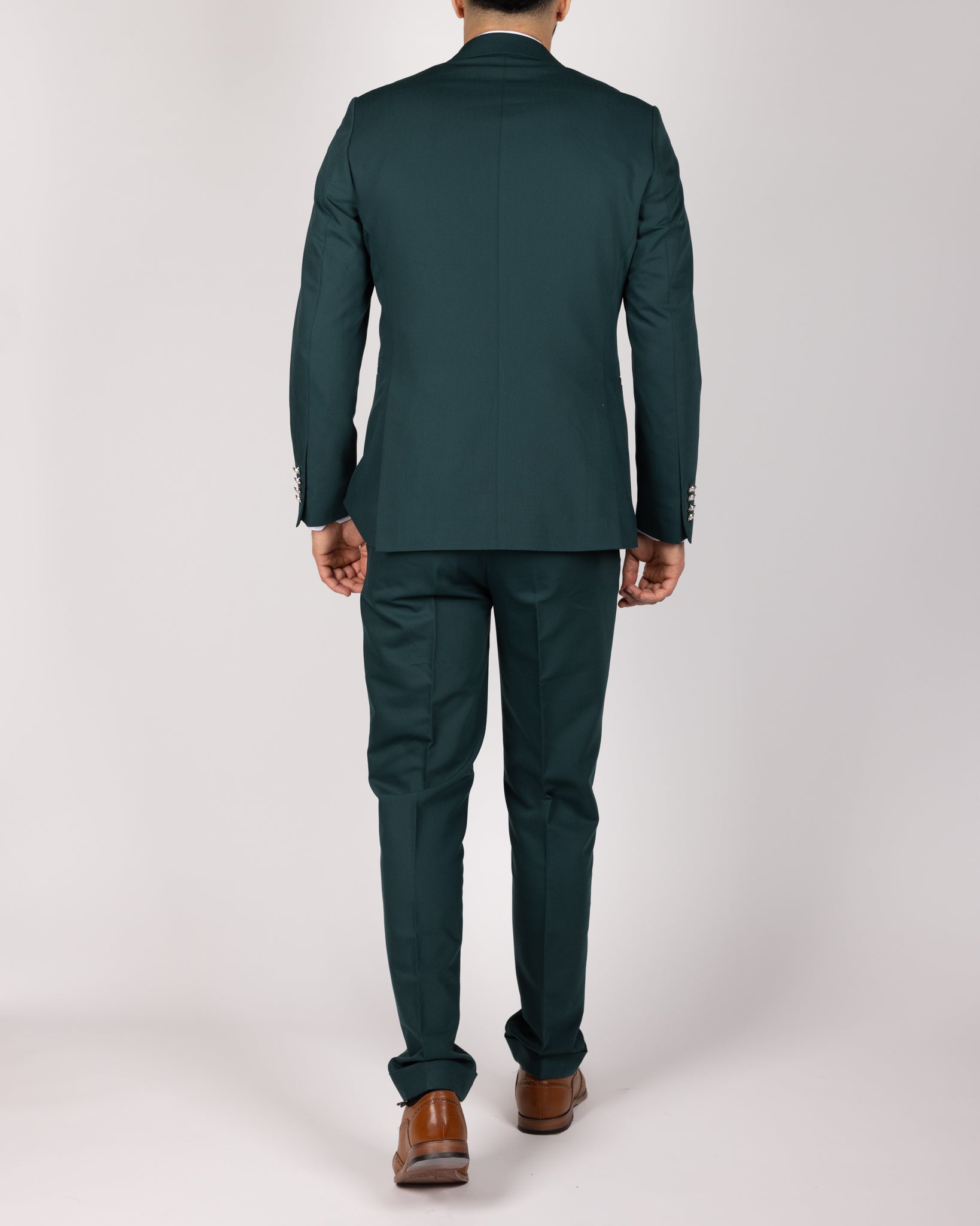 Milano Green Single-Breasted Buckle Suit