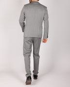 Milano Grey Modern Safari Two Piece Suit
