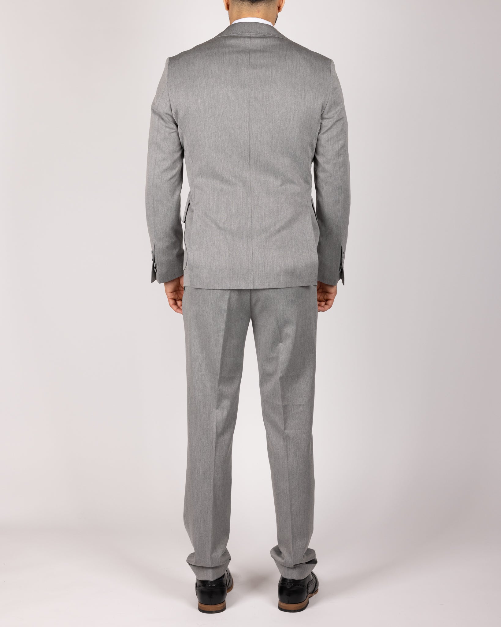 Milano Grey Modern Safari Two Piece Suit