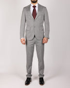 Milano Grey Modern Safari Two Piece Suit