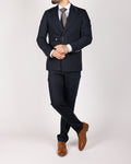 Milano Navy Single-Breasted Buckle Suit