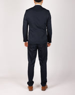Milano Navy Modern Safari Two Piece Suit