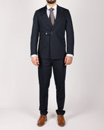 Milano Navy Modern Safari Two Piece Suit