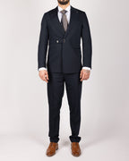 Milano Navy Single-Breasted Buckle Suit