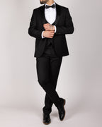 Oscar Black Peak Lapel Tuxedo Suit