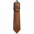 MC Diagonal Striped - Tie & Pocket Square Set in Brown