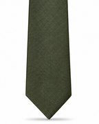 MC Diagonal Striped - Tie & Pocket Square Set in Khaki Green
