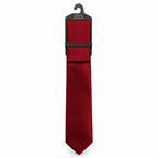 MC Diagonal Striped - Tie & Pocket Square Set in Red