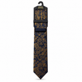 MC Floral - Tie & Pocket Square Set in Navy & Yellow