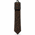 MC Floral Jacquard - Brown Tie & Pocket Square Set