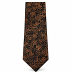 MC Floral Jacquard - Brown Tie & Pocket Square Set