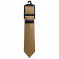 MC Houndstooth - Tie & Pocket Square Set in Light Gold & Navy